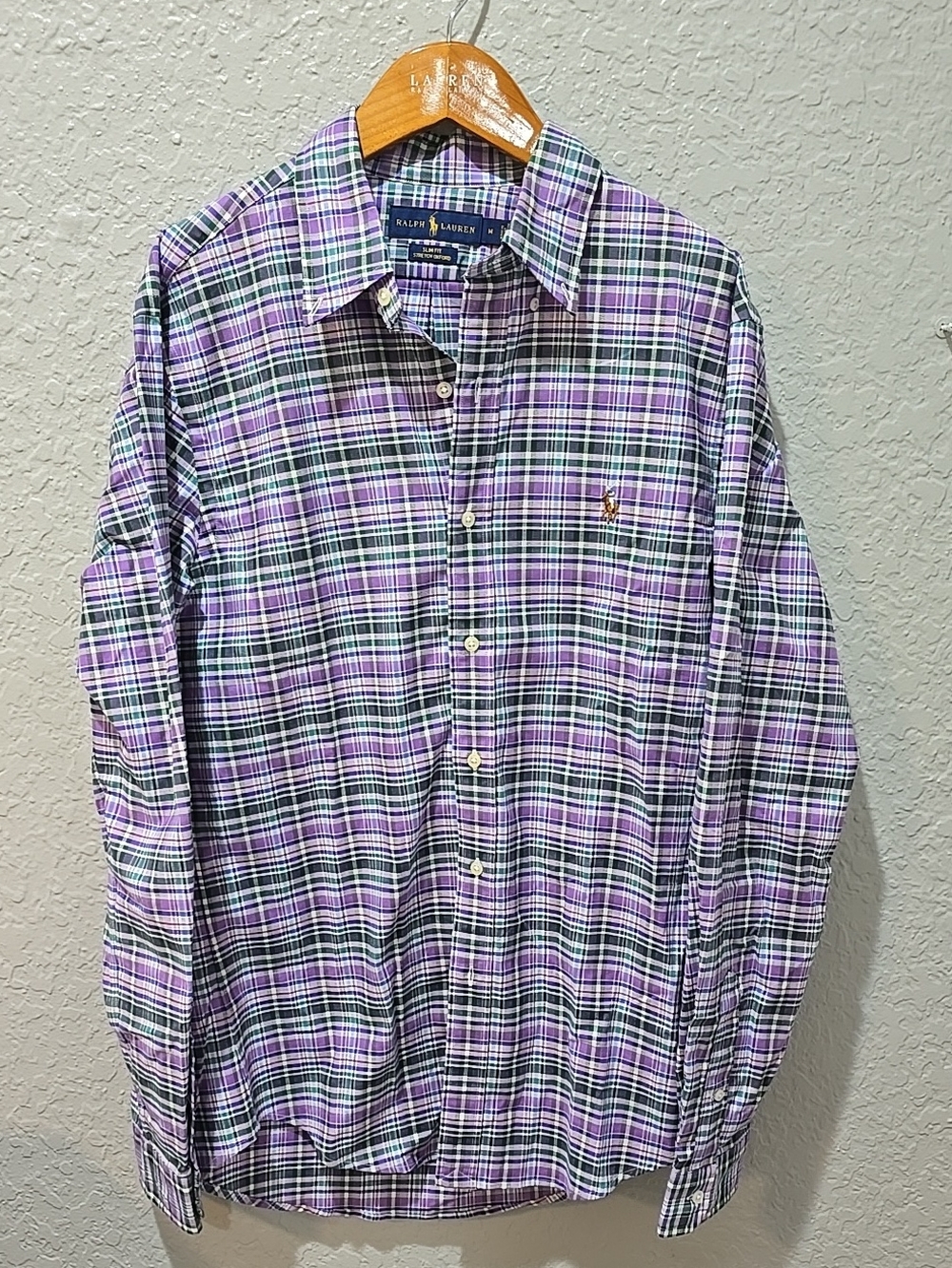 Polo by Ralph Lauren Purple and White Plaid Button-Down Shirt